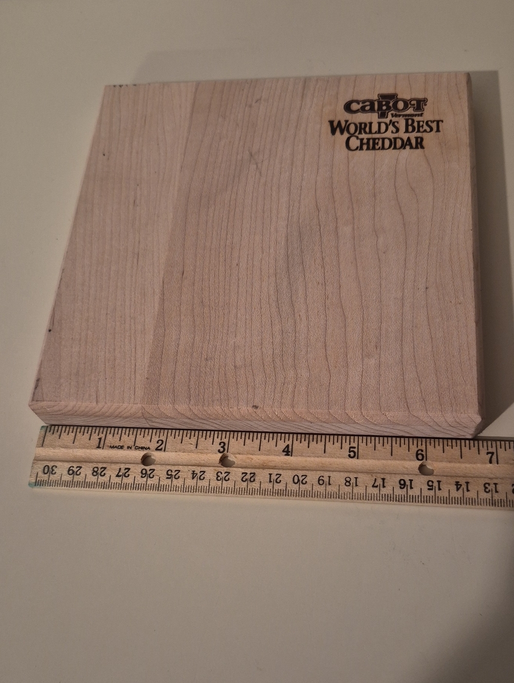 Cabot Of Vermont Branded Small Wood Serving Board - Natural Wood